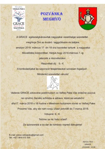 Výročná členská schôdza + ples - Veľká Paka 2018