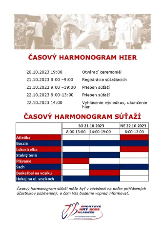 Dolný kubín -športové hry mládeže 2023