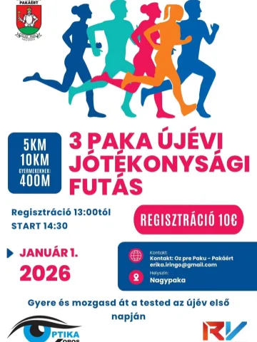 Dobročinný novoročný beh 3 Paky