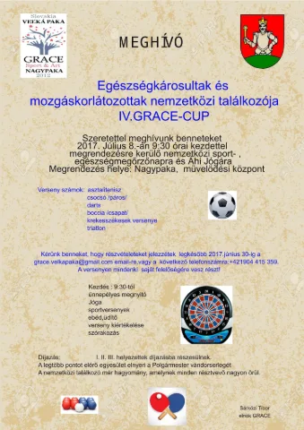 MEDZINÁRODNÉ STRETNUTIE ZDRAVOTNE A TELESNE POSTIHNUTÝCH IV.GRACE-CUP