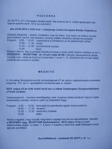 Športové hry - Zo Sztp D.Streda