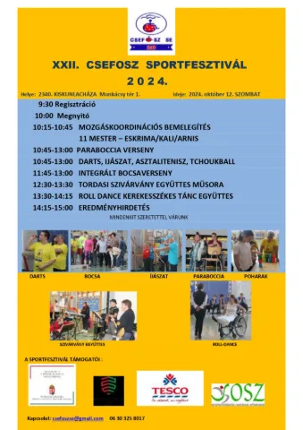 XXII. CSEFOSZ SPORTFESZTIVÁL - Kiskunlacháza