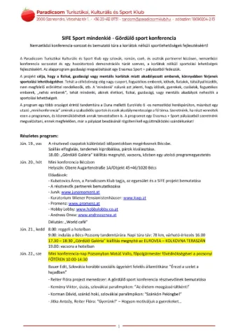 SIFE Sport mindenkié